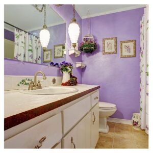 A purple themed room